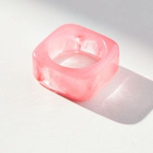 Square resin cocktail ring from Anthropologie